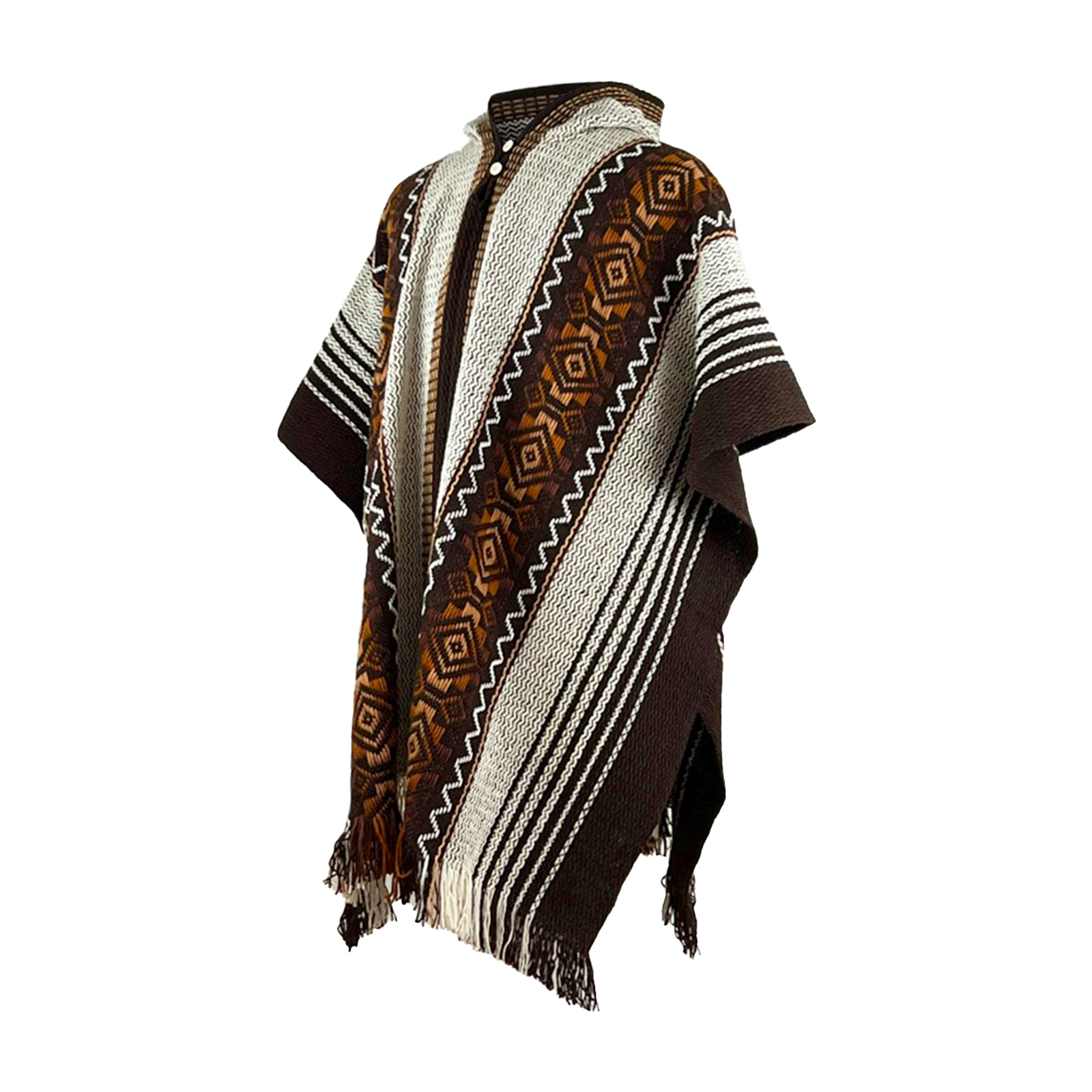 LLAMA WOOL MENS UNISEX SOUTH AMERICAN HANDWOVEN PONCHO CAPE COAT JACKET CLOAK