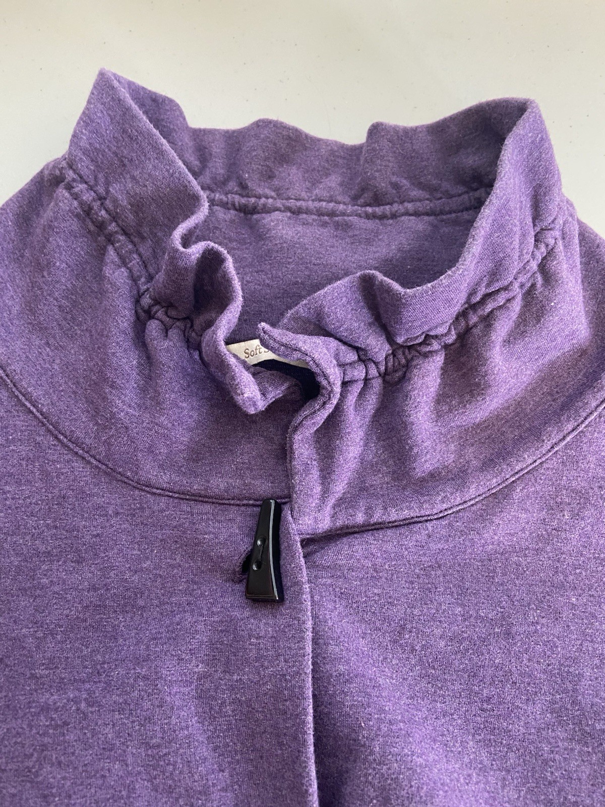 Soft Surroundings Swing Jacket Size XL La Parisienne Toggle Button Coat Purple