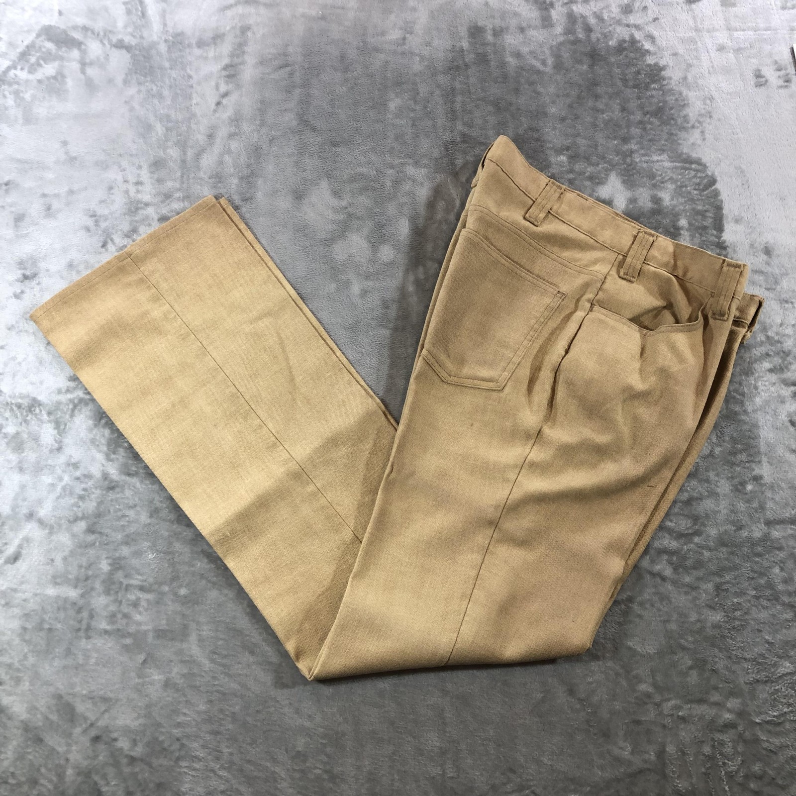 Vintage Levis Gentleman’s 546 Jeans Mens 34×31 Beige Canvas Straight 70s