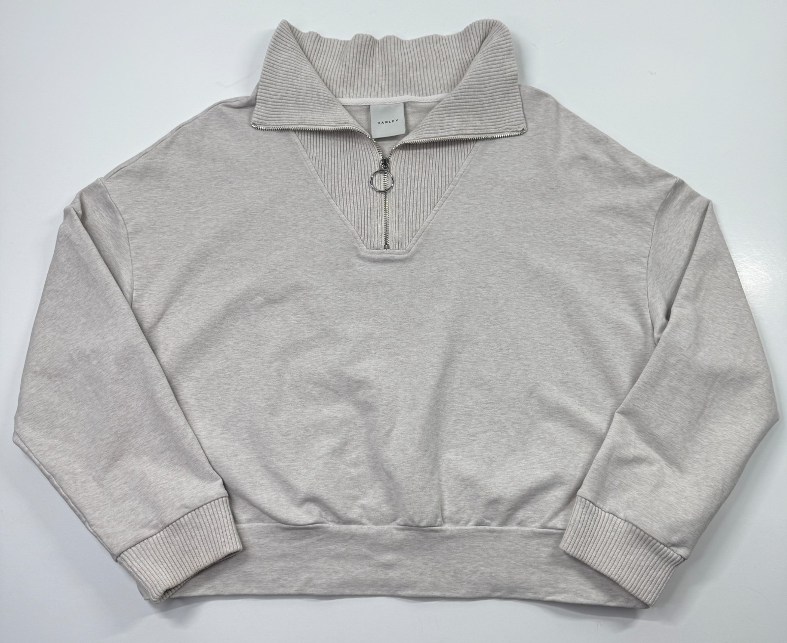 Varley Hawley Half-Zip Sweatshirt Beige Women’s Large
