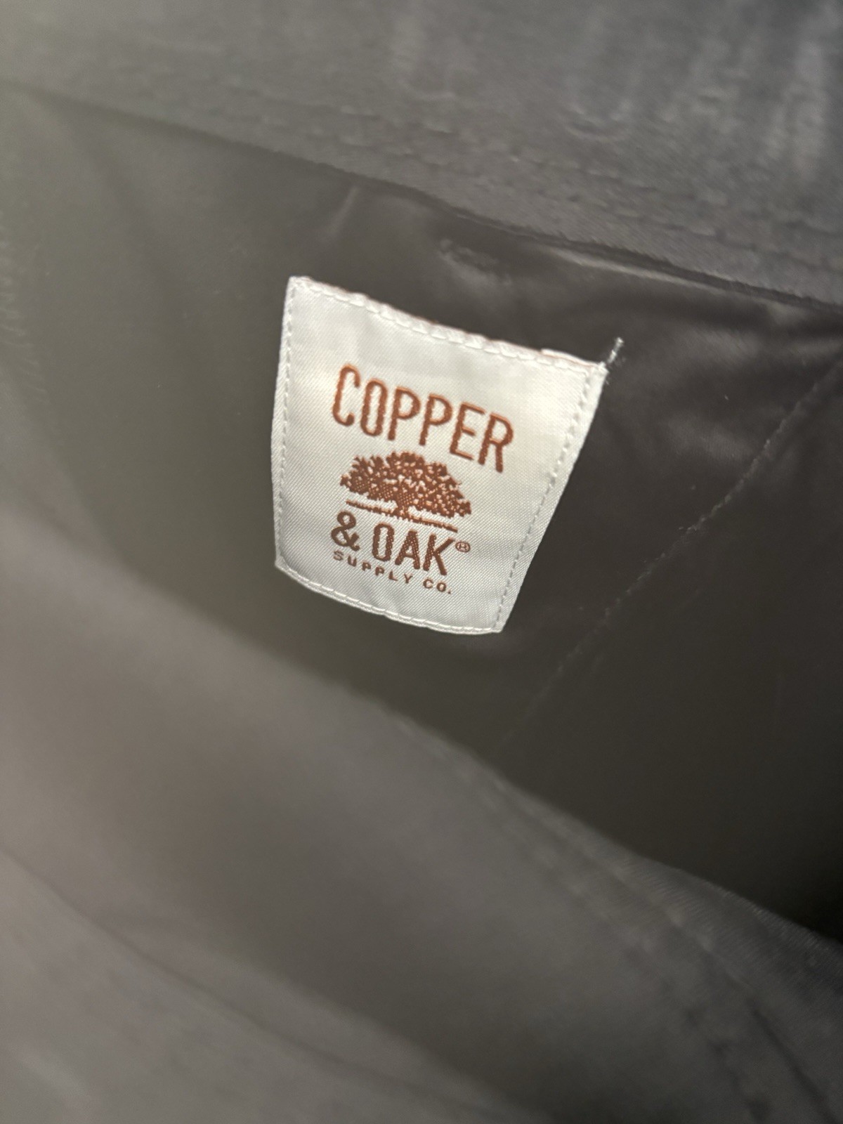 Copper & Oak Men’s Black Casual Pants Slim Tapered 32W Polyester Pockets
