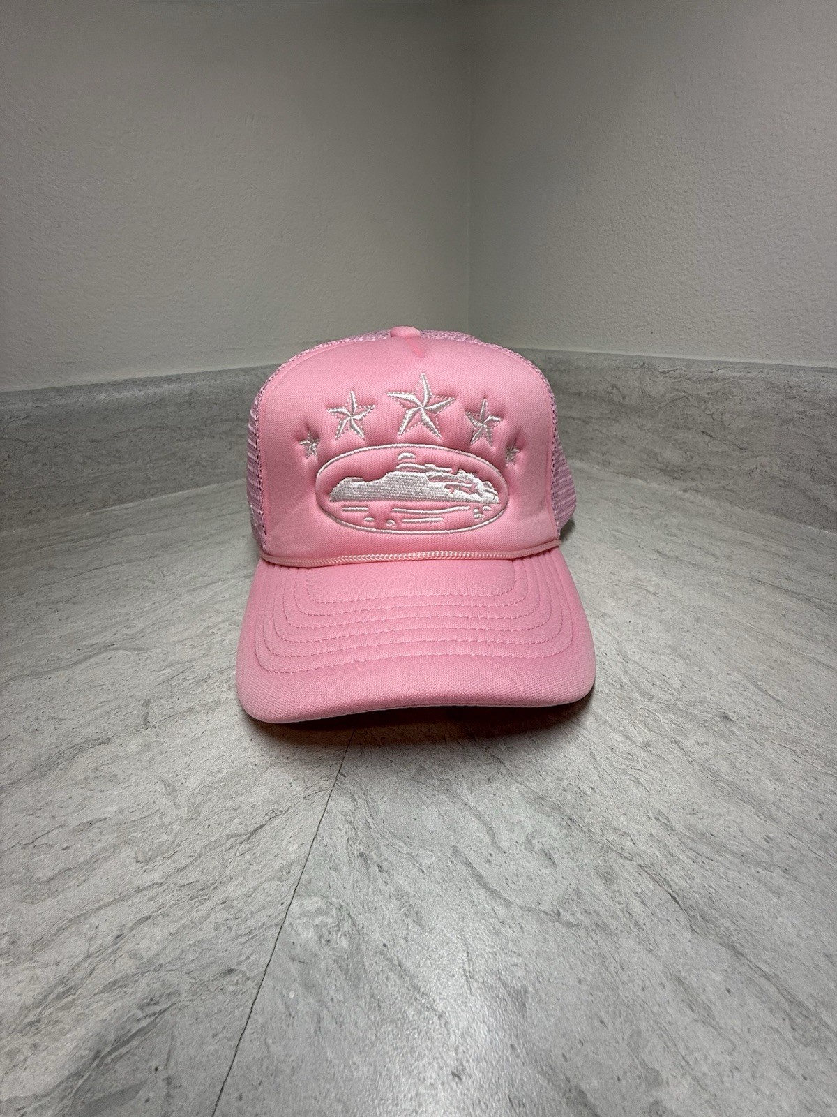 Corteiz Pink Trucker Hat (Embroidered) Brand New With Tags