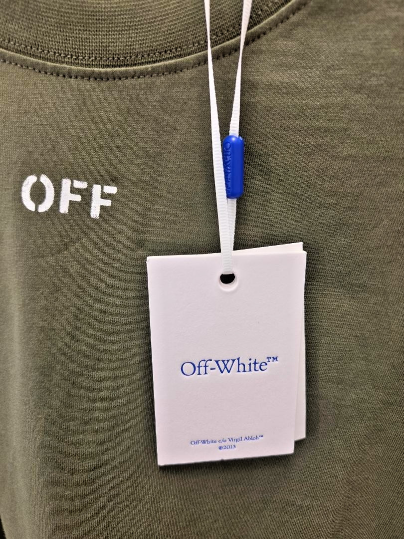 NEW Off-White Moss Stamp Skate Logo Crewneck Made in Portugal Sz L NWT $425