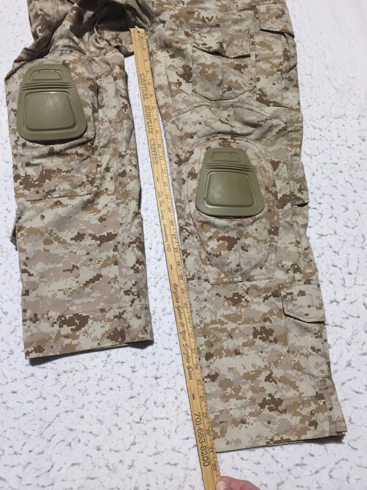 Lancer Tactical Milsim Series Pants Mens 34 31 Beige Digi Camo Knee Pads Pockets