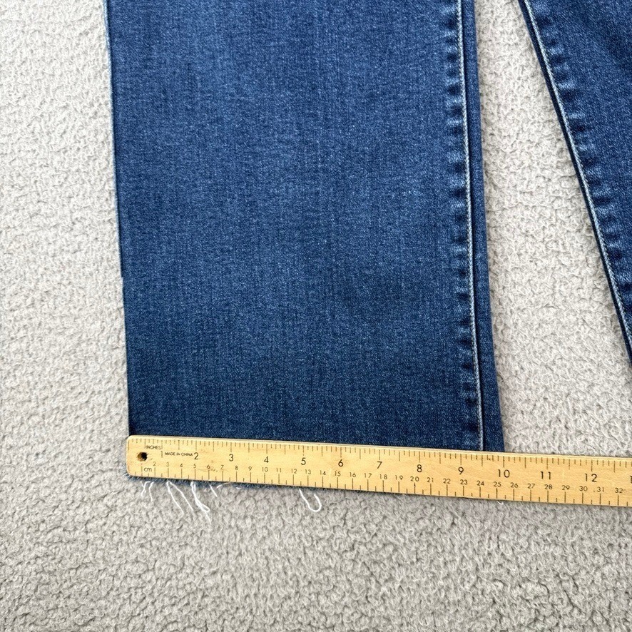 LTJ Denim Jeans Womens Size 31 Blue Paola Wide Leg High Rise Frayed Hem