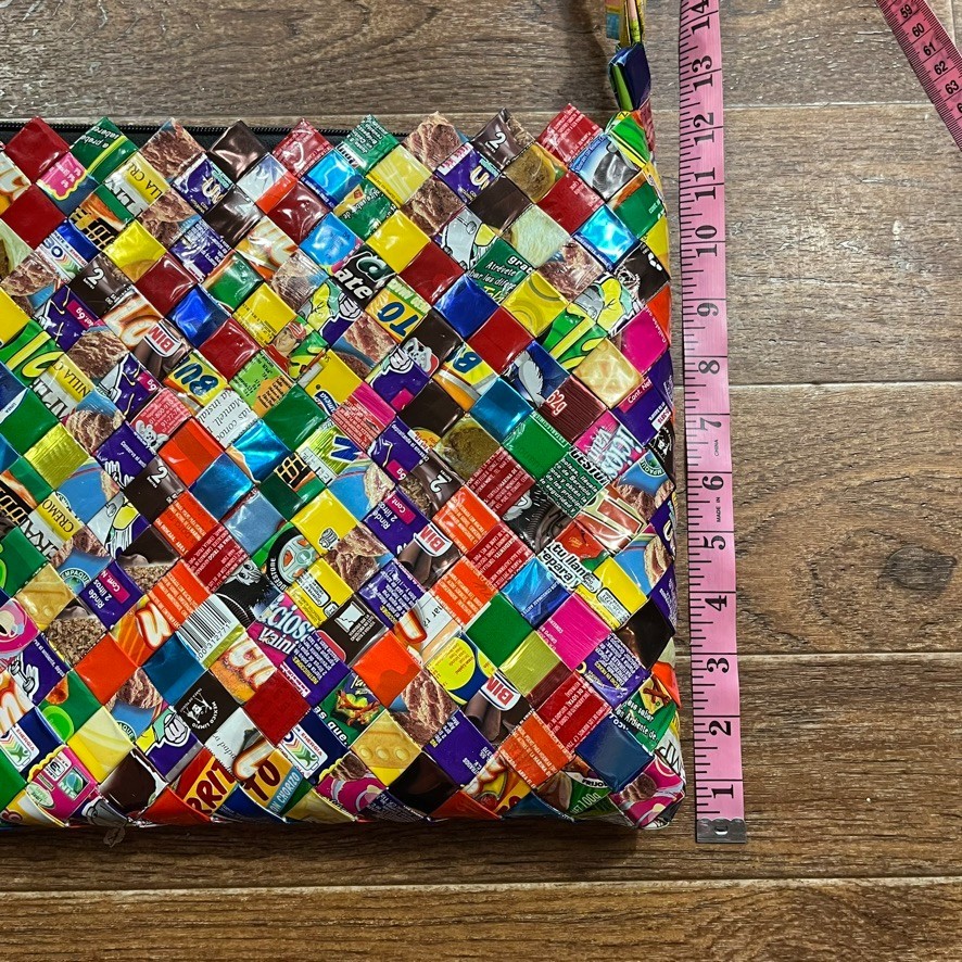 Candy Wrapper Purse Handmade Patchwork Bag Eco Friendly Tote Upcycled
