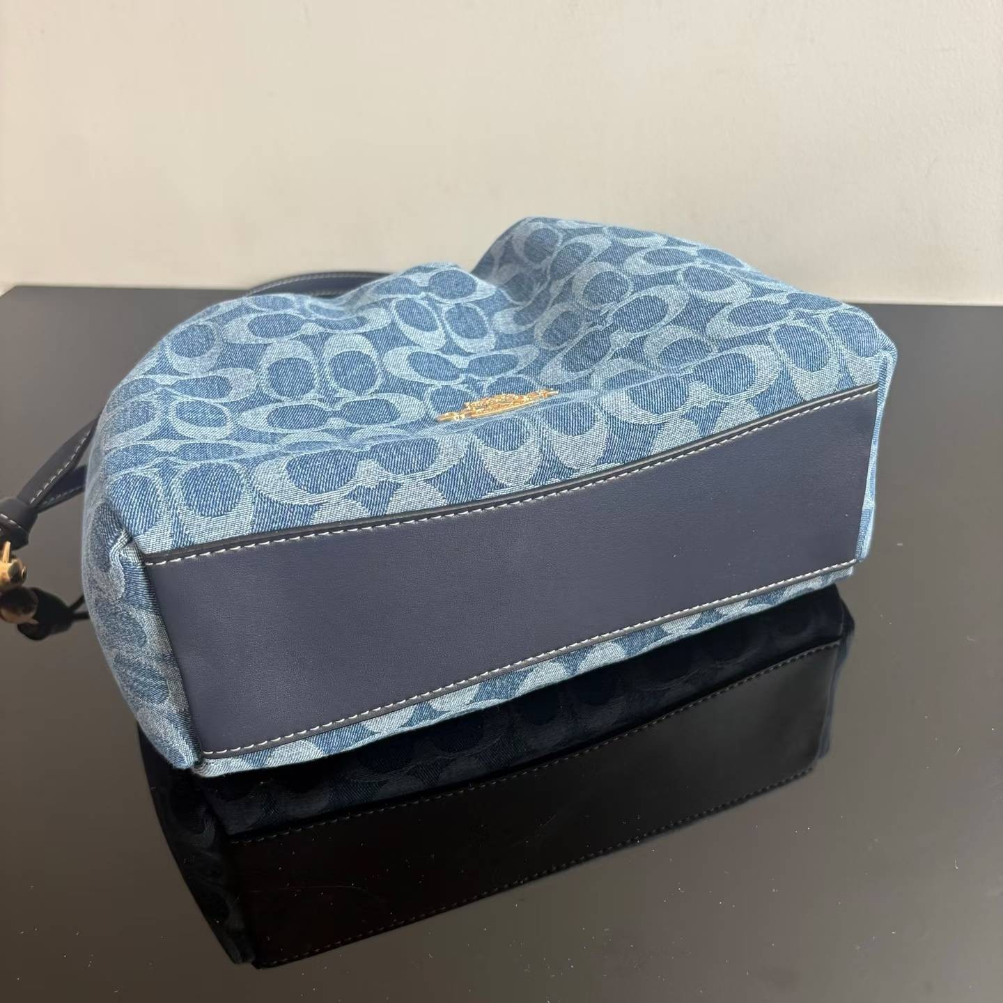 COACH Faye Drawstring Bag In Signature Denim Blue CDB94 F/S JP [DDP]
