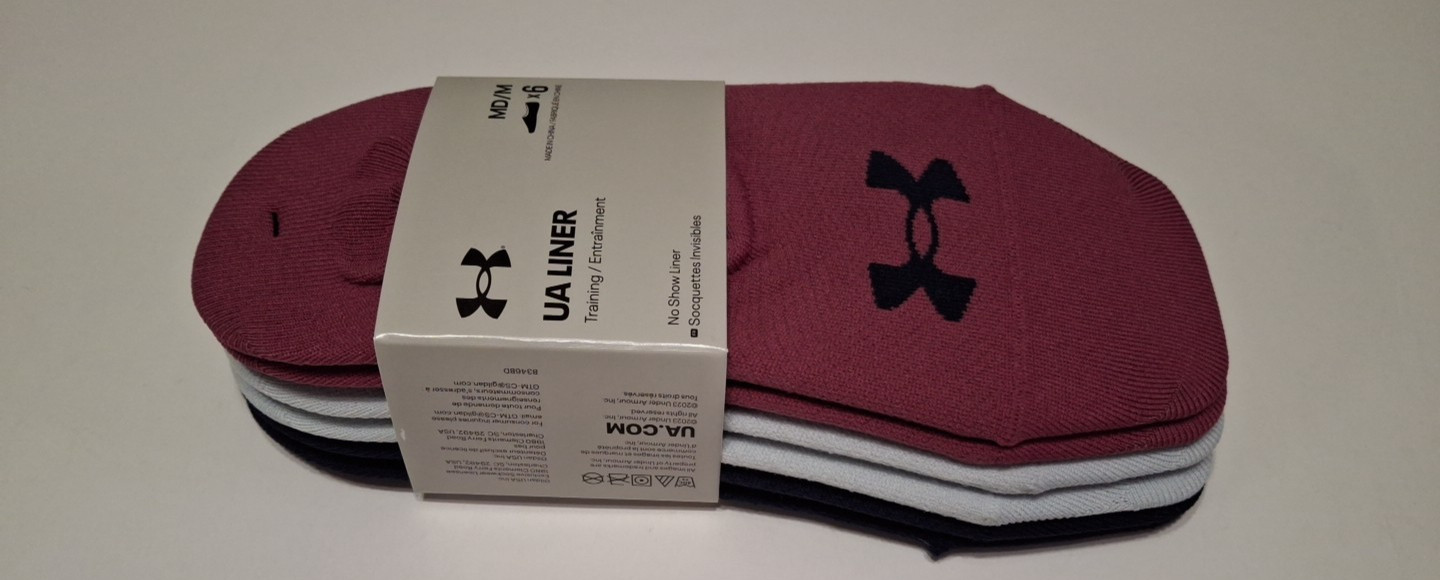 Under Armour Women’s 6 Pack No Show Liner Socks Size Medium Ultra Low NEW