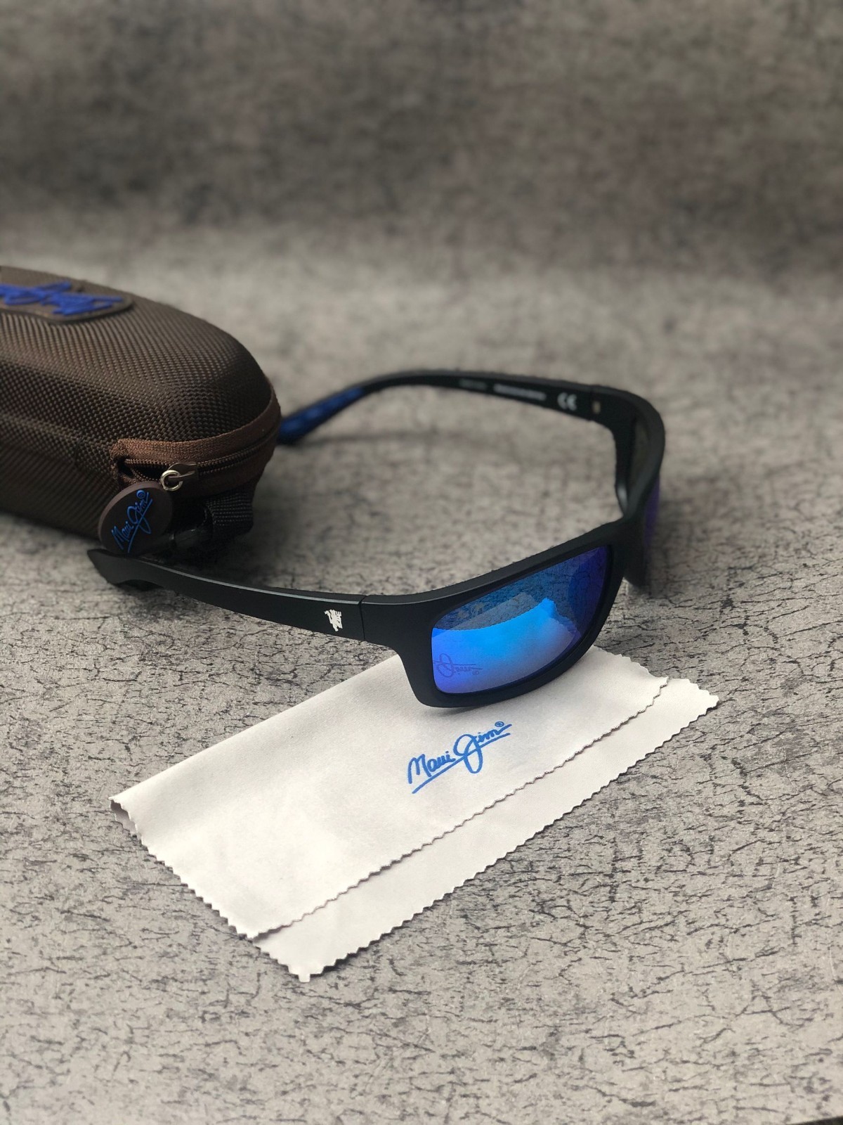 Maui Jim Blue Matte Gray Sunglasses B766