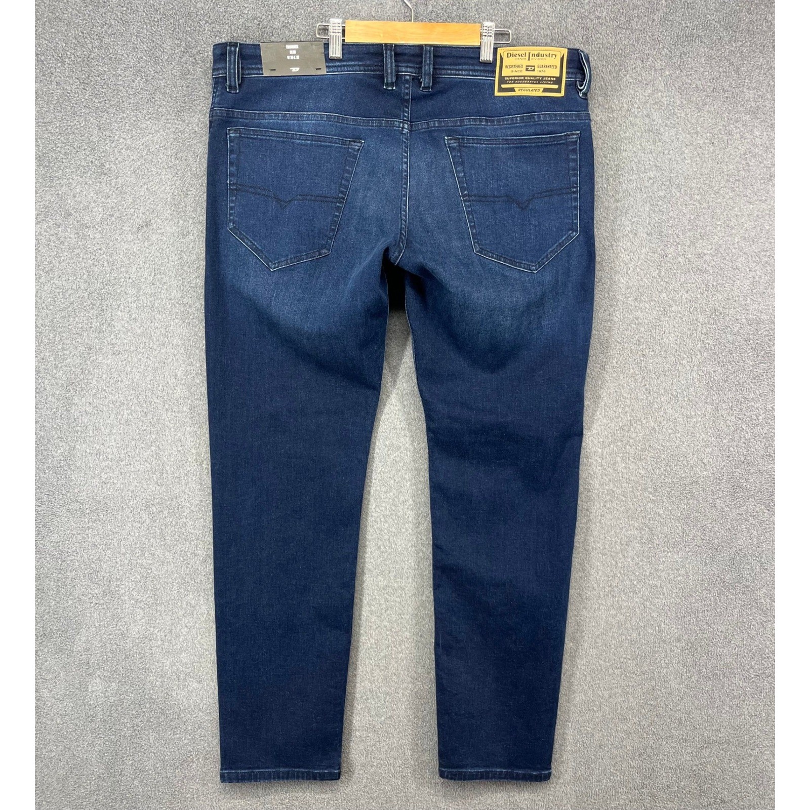 Diesel Thommer-R Slim Jeans Mens 36×32 Dark Blue Wash Stretch Denim Trousers NEW