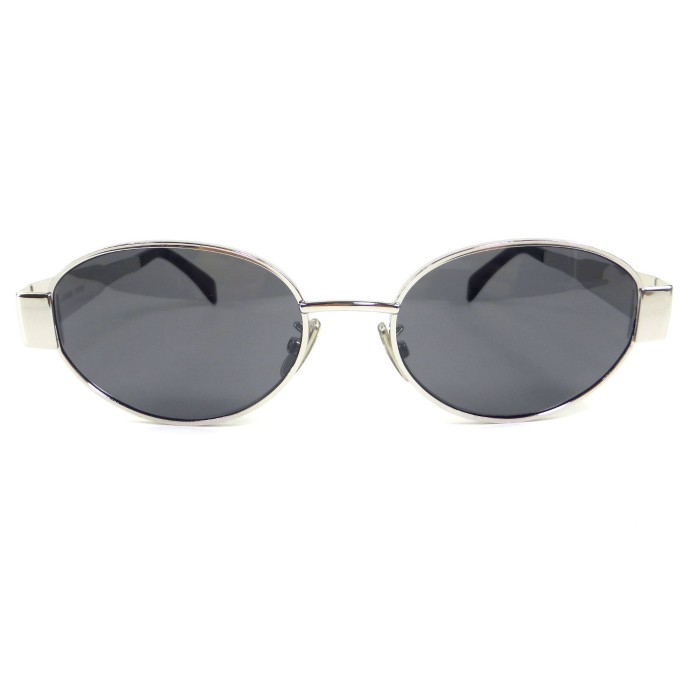 Celine Triomphe Oval Sunglasses Silver CL40235U