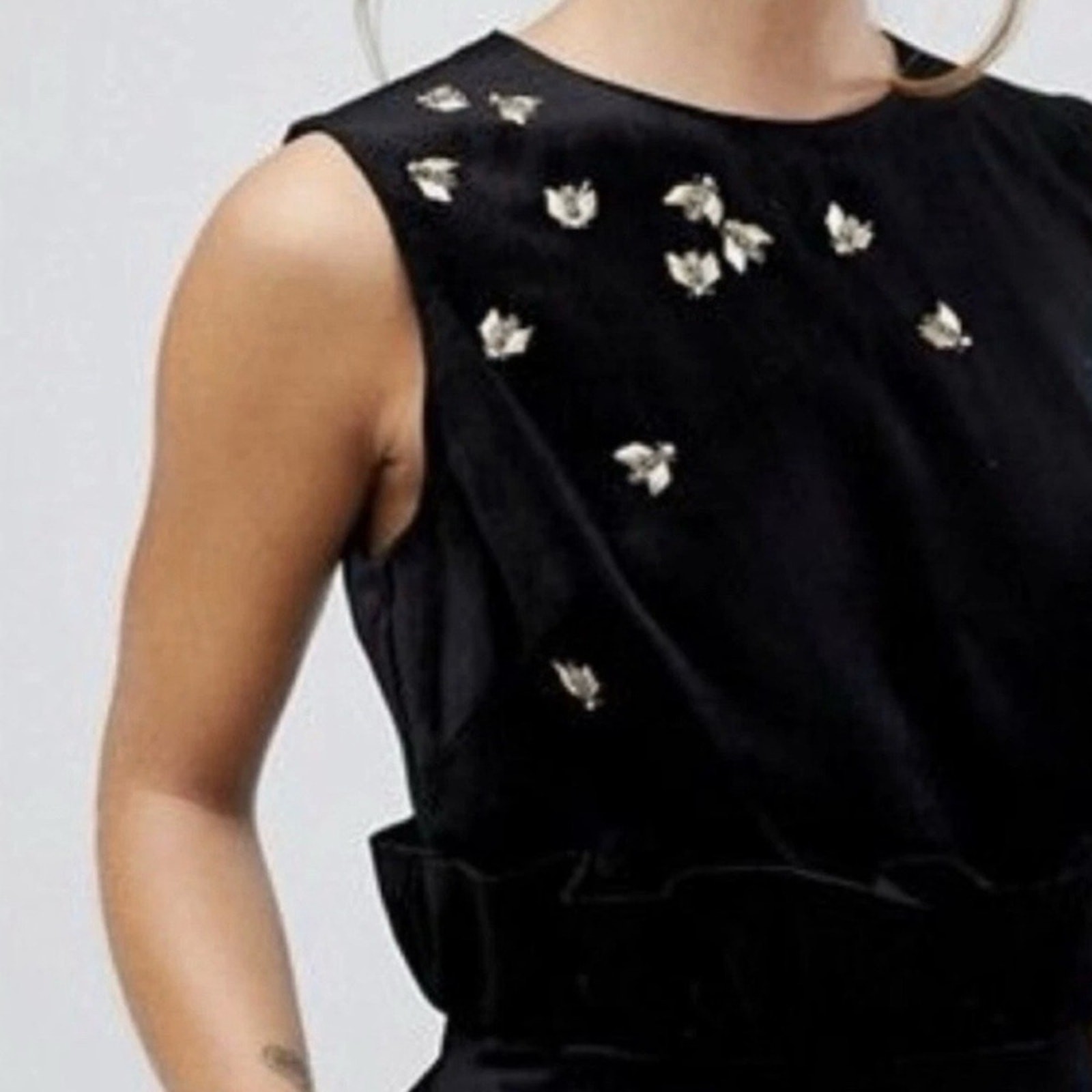 Ted Baker London Celeena Queen Bee Velvet Party Dress Gold Bee Embellished Sz 1