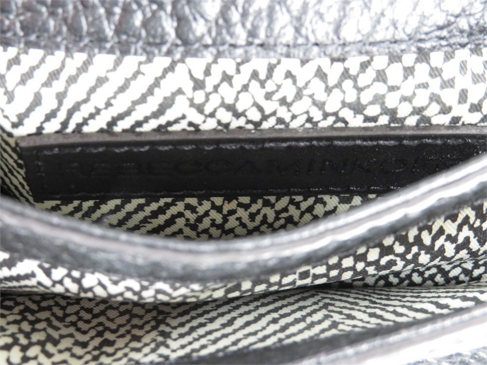 Rebecca Minkoff Black Pebbled Leather Crossbody Bag 6x5x2