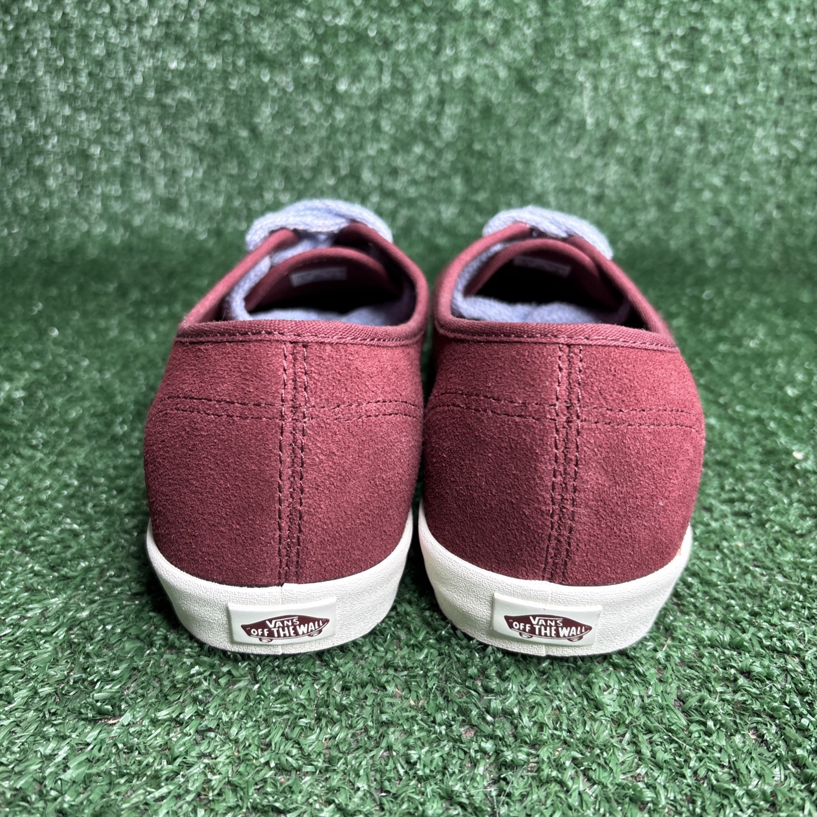 NEW VANS Authentic Low Pro Red Suede Skate Shoes Sneakers Men 8 / Women 9.5