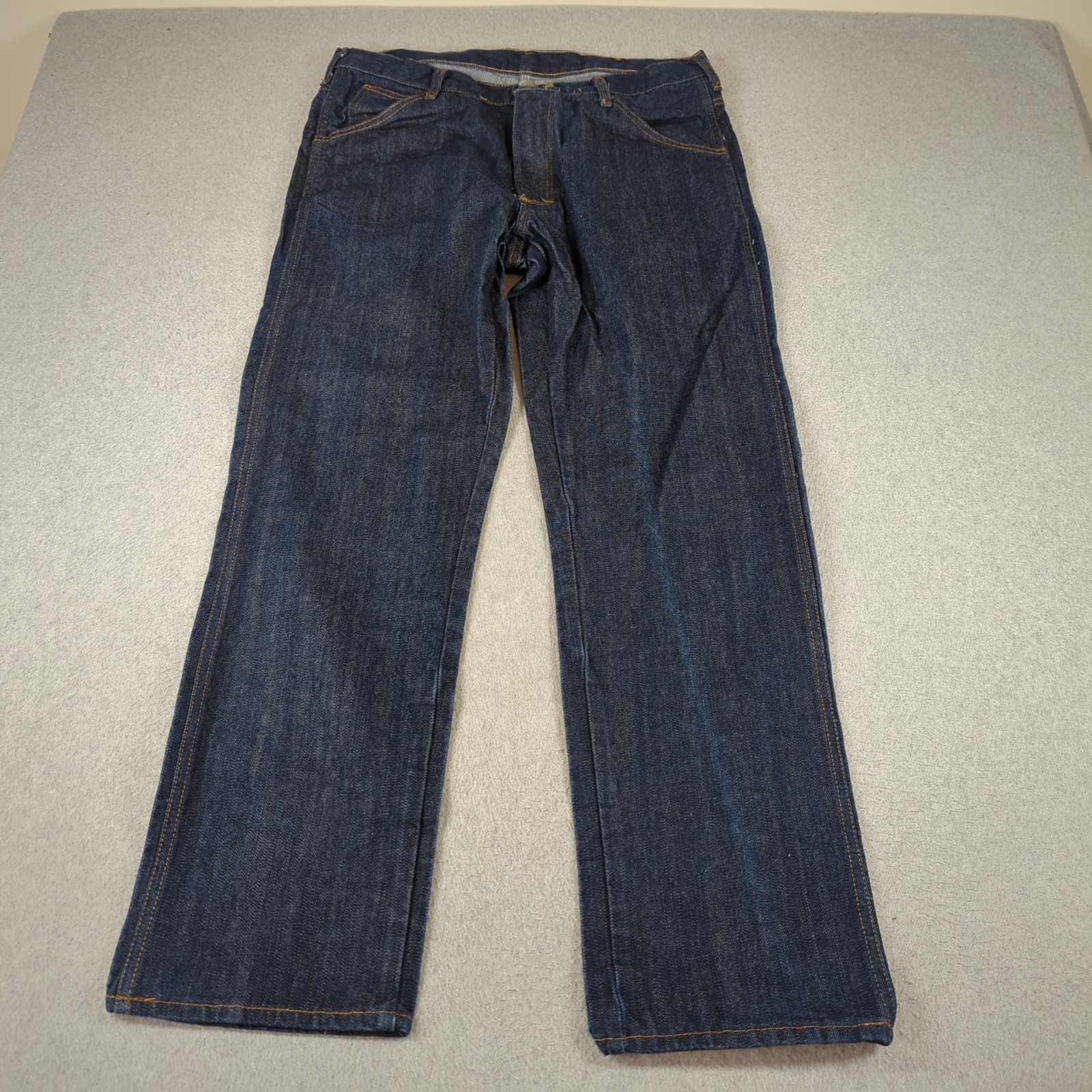 Round House Jeans Men’s 34×31 Blue Denim Workwear Straight Leg USA Made Cotton