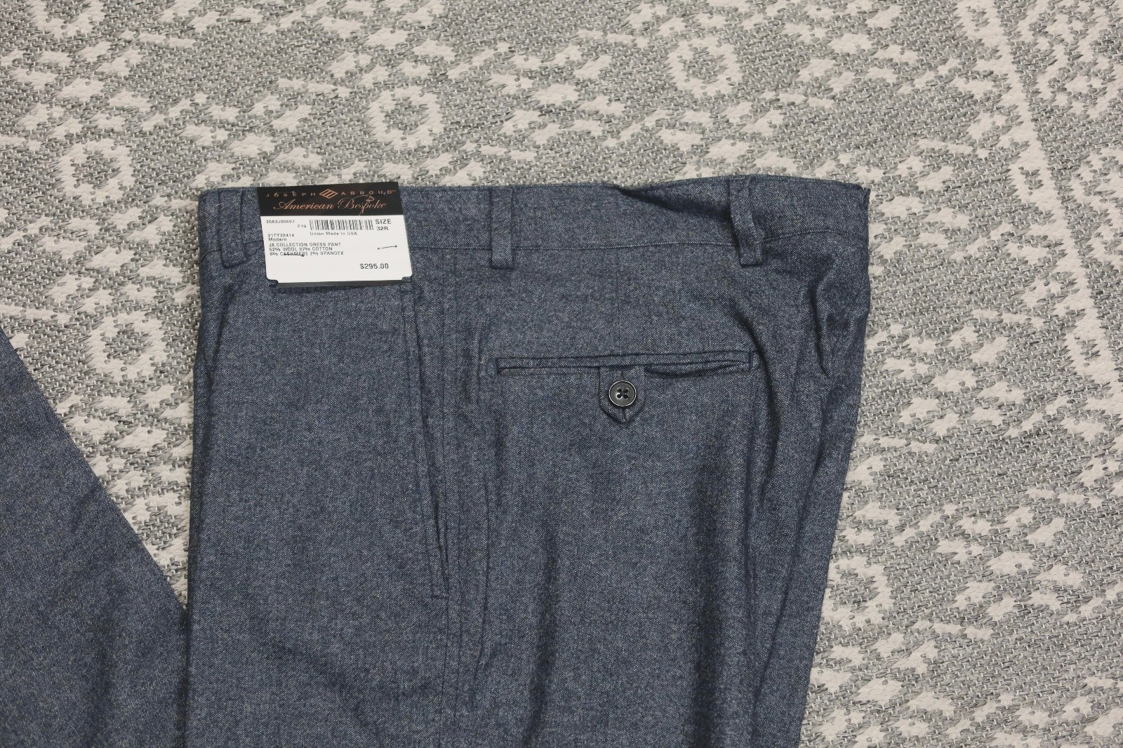 $295 Joseph Abboud Men’s Modern Fit Dress Pants – Size 32 – Blue