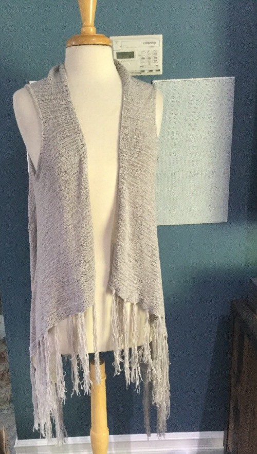 NEW Anthropologie Maritza Fringe Sweater Vest One Size XS S M L Evelyn K Z135-3