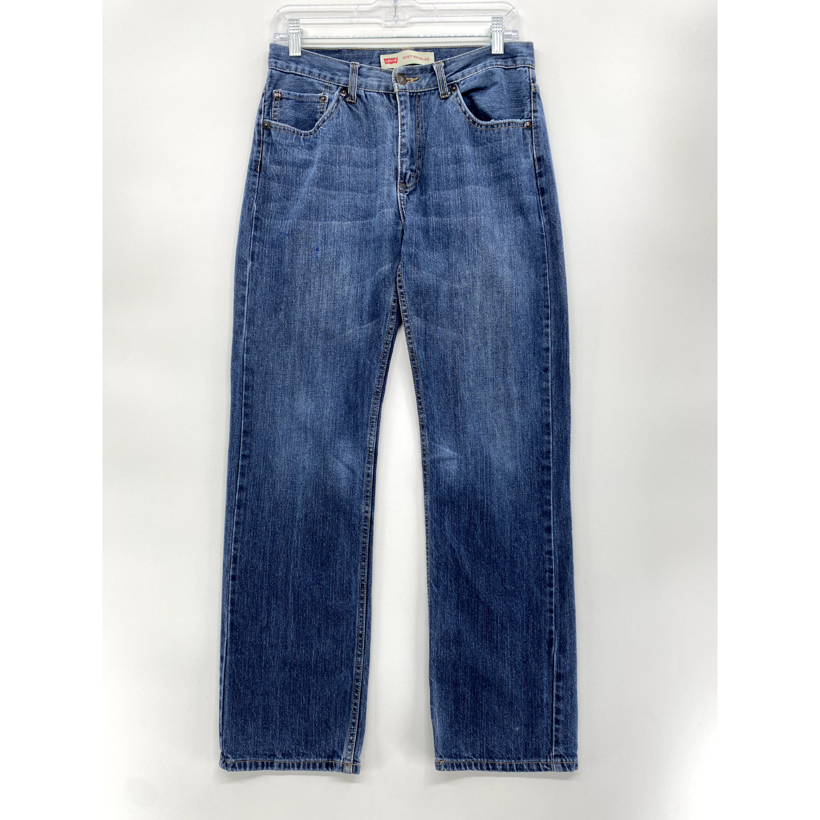Levis 505 Youth Jeans Denim Actual 30W x 29L Blue Western Cowboy Outdoors Pants