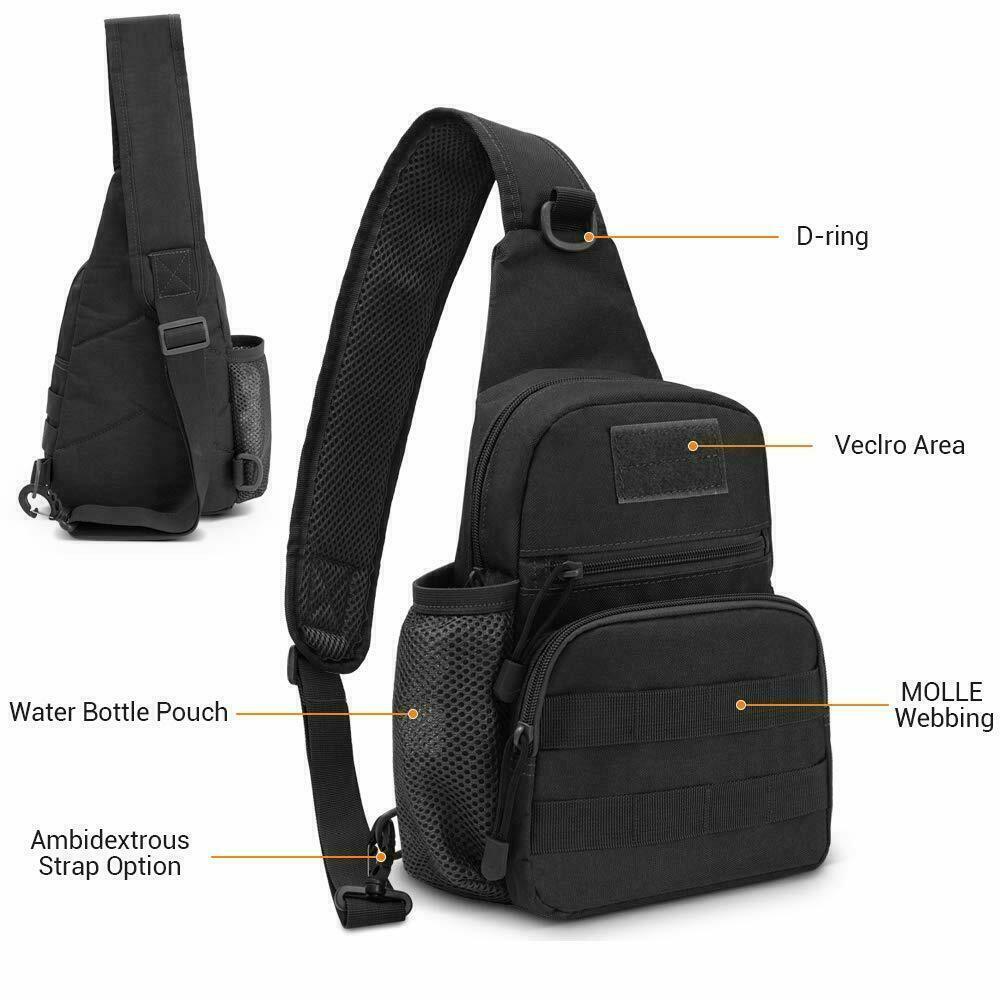 Tactical Sling Bag Backpack Military Shoulder Pack Small EDC Crossbody Chest Bag