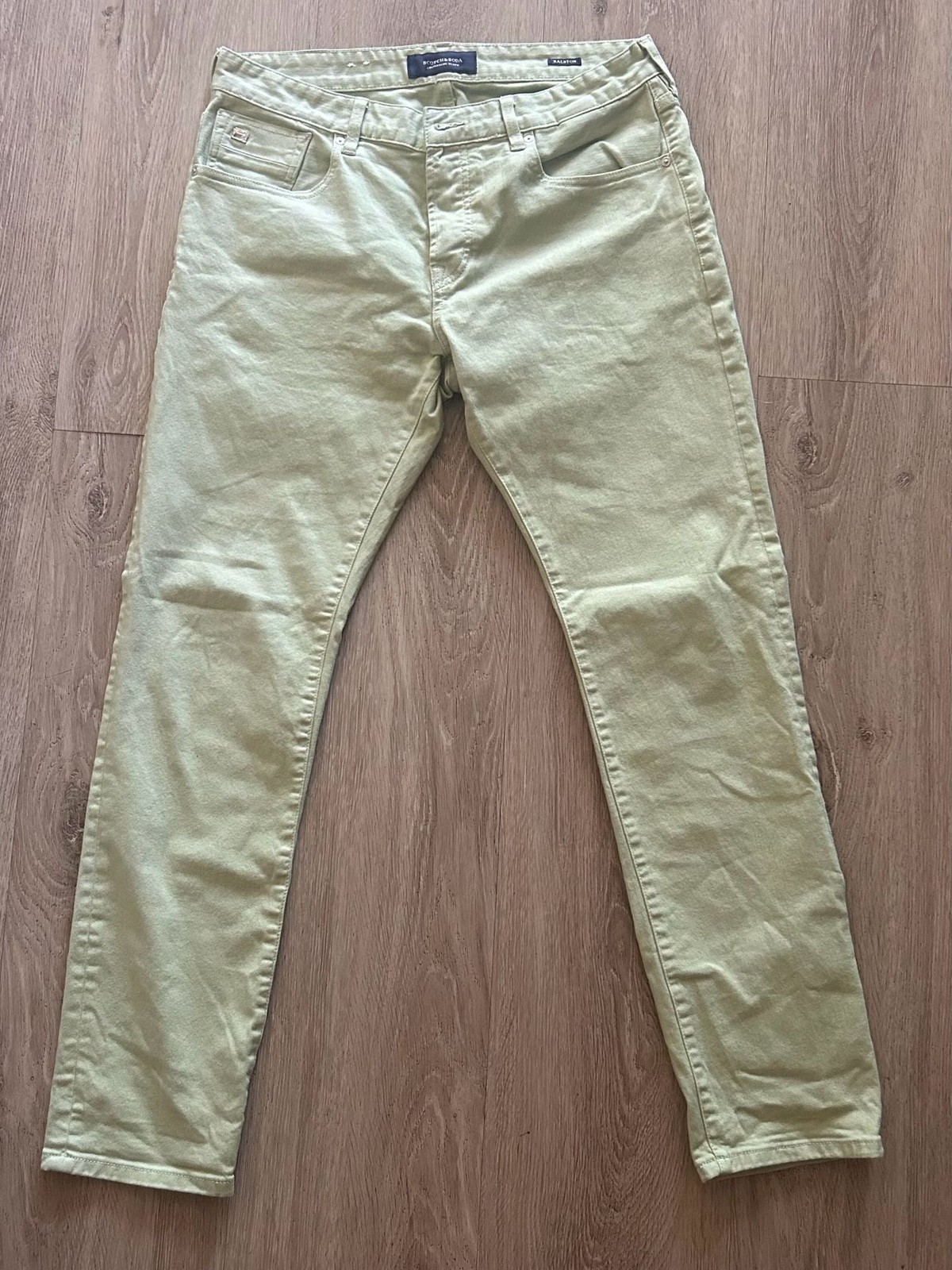 Scotch & Soda Amsterdams Blauw Ralston Slim Fit Sage Green Jeans