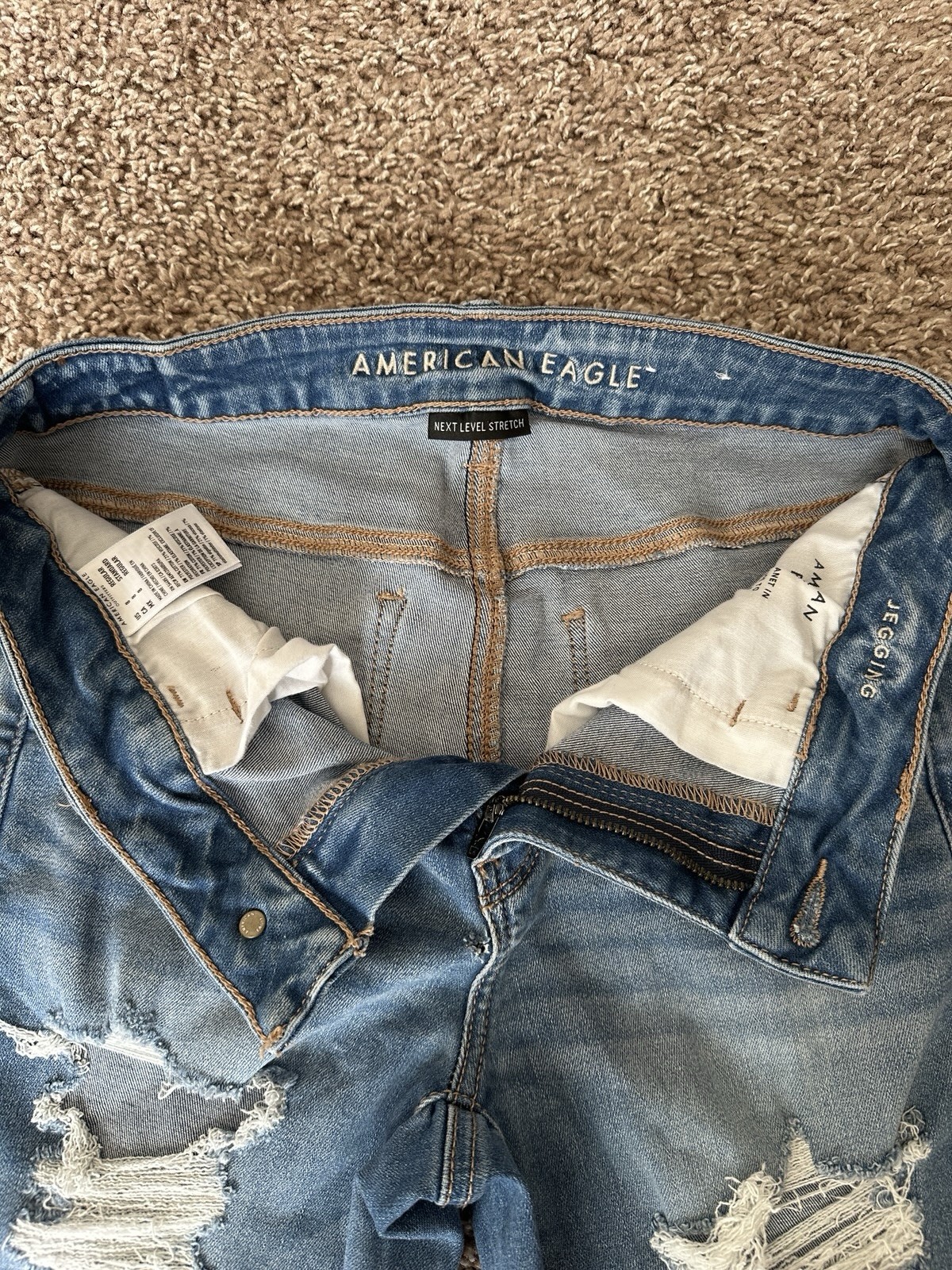 American Eagle Next Level Stretch Women’s Jegging Jeans 8 Blue Medium Wash Slim