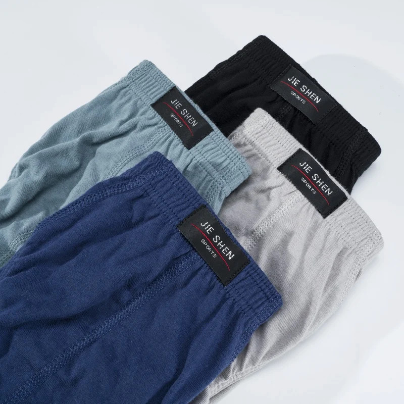 4 Pcs/Lot Men’s 100% Cotton Breathable Briefs Comfortable Male Underwear