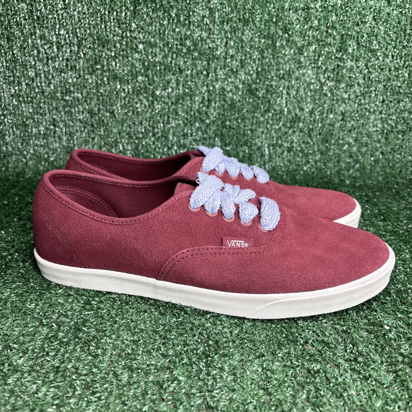 NEW VANS Authentic Low Pro Red Suede Skate Shoes Sneakers Men 8 / Women 9.5