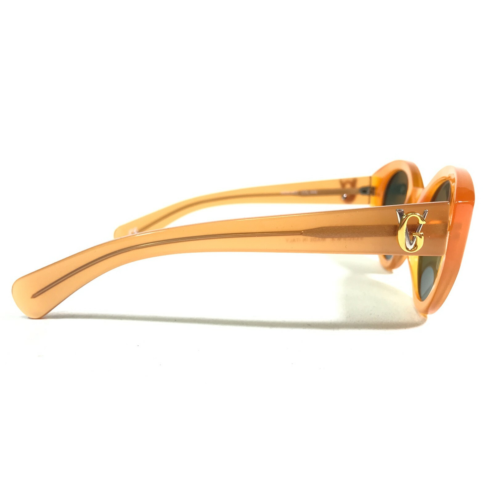 Vintage Gianni Versace Sunglasses MOD.463 COL.444 Orange Cat Eye w Green Lenses