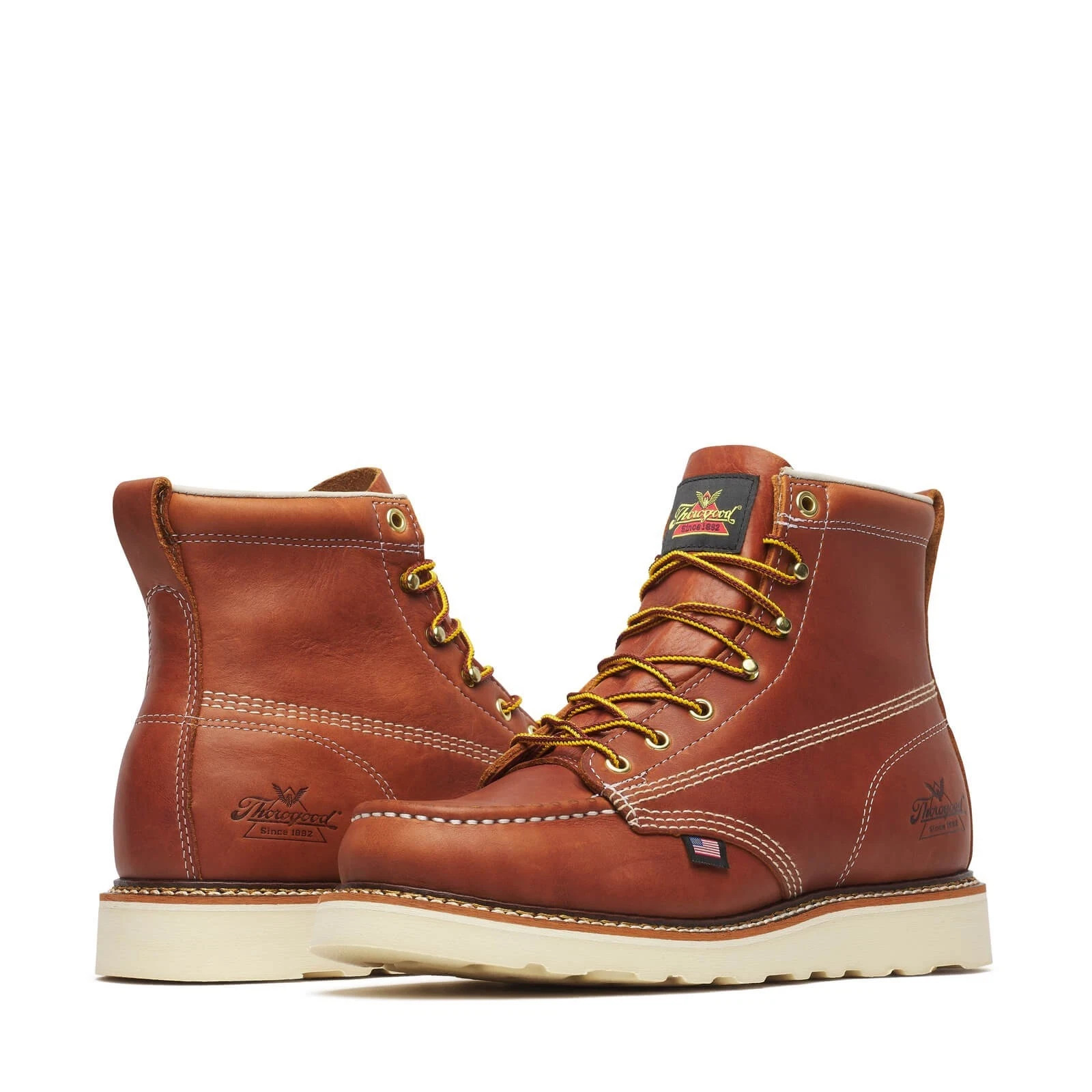 Men’s Thorogood 6″ American Heritage MaxWear Wedge Moc Work Boots Soft Toe