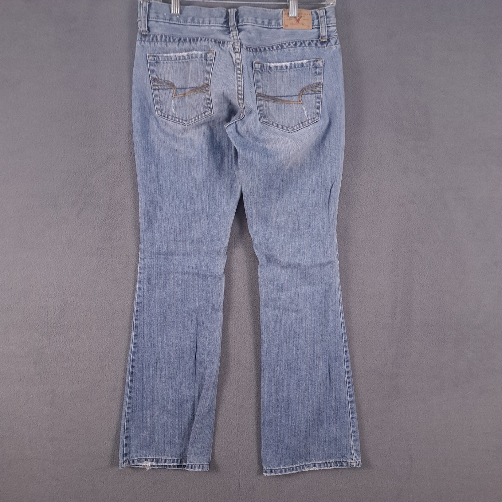 American Eagle Jeans Womens 4 Regular Blue Hipster Skinny Flare Denim Light Wash