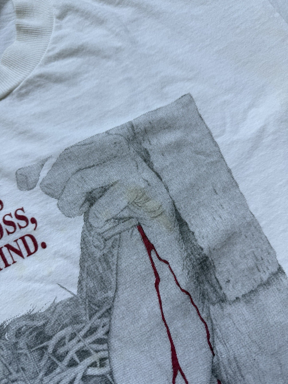 Vintage “While He Was On The Cross, I Was On His Mind” Jesus Tshirt Mens Large