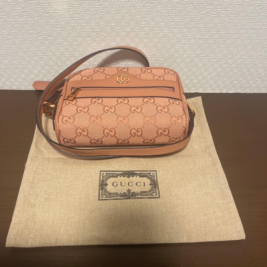 Rare GUCCI Ophidia GG Pattern Shoulder Bag Pink Limited Edition Gift Present 06