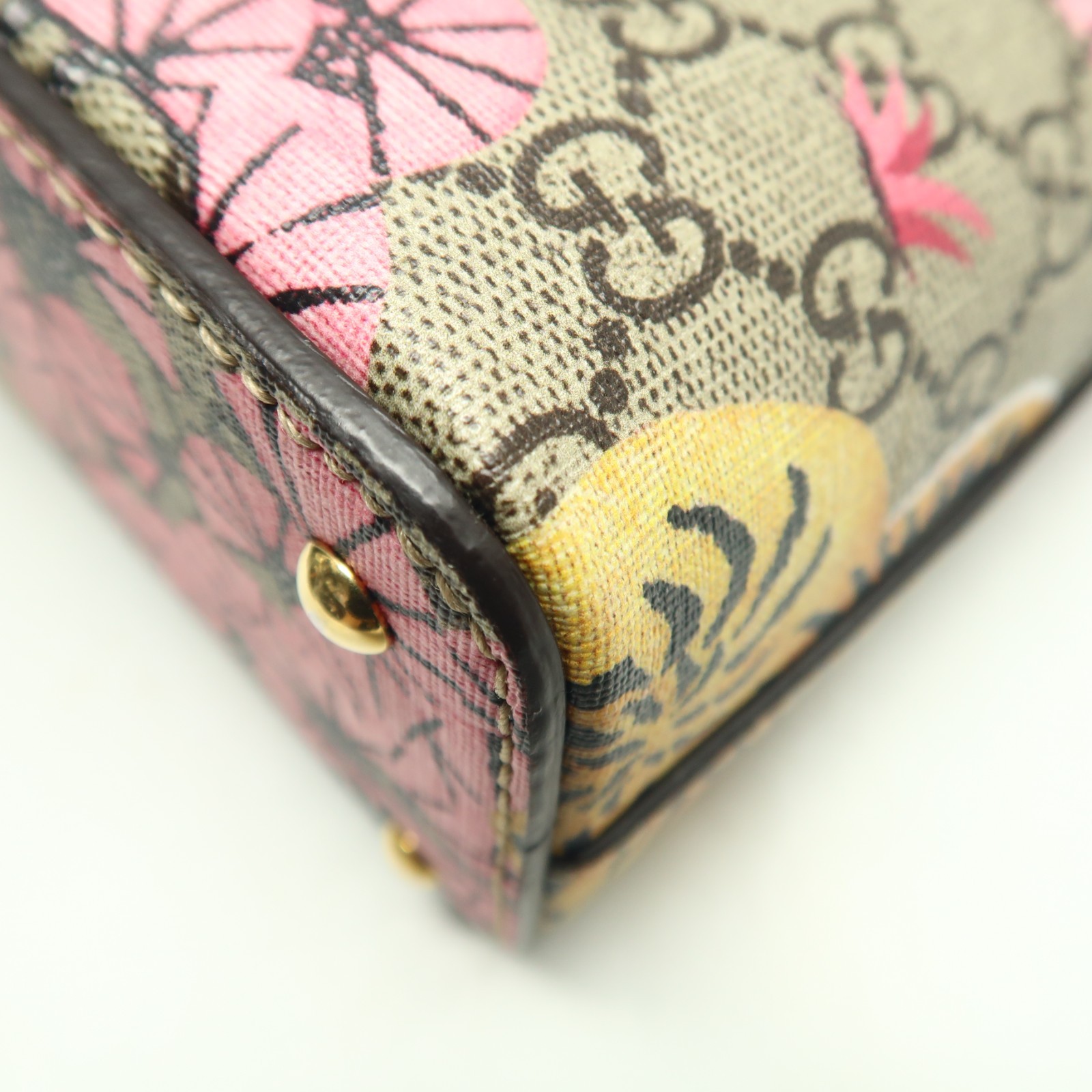 Gucci Blooms Brown GG Bengal Tiger Canvas Satchel T10400162