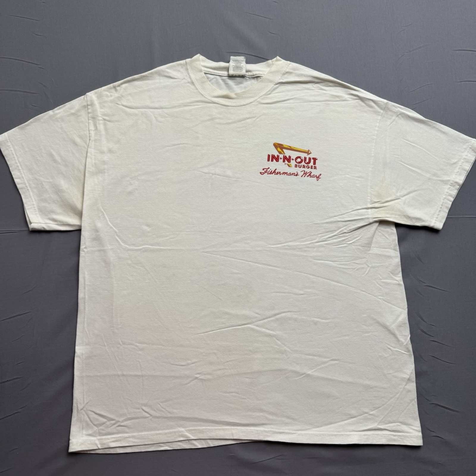 Vintage In-N-Out Burger T-Shirt Men L Hot Rod Muscle Car 2001 Beefy Hanes