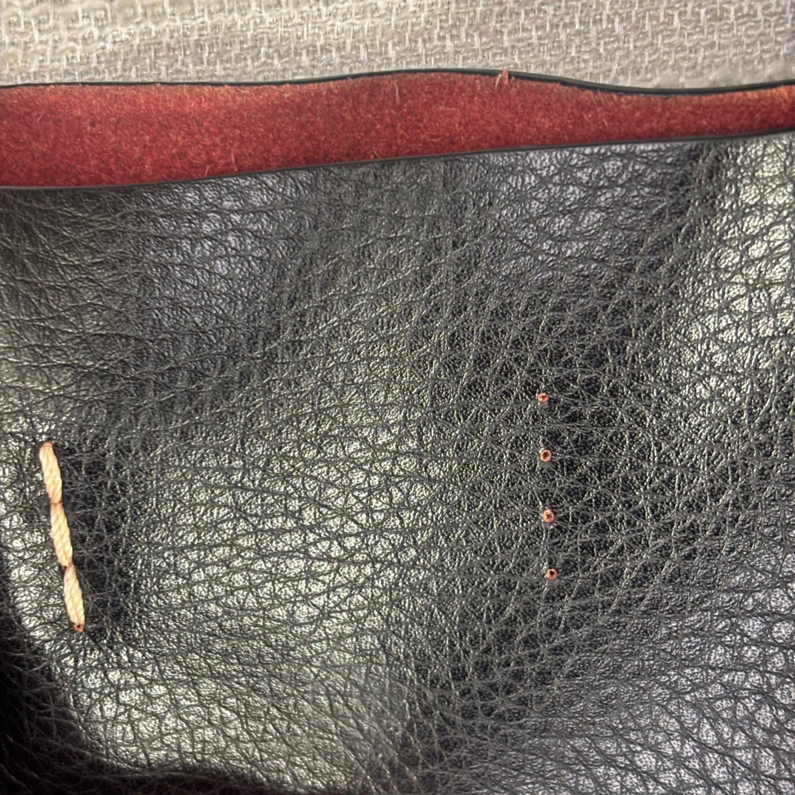 Coach Derby Tote Black Pebbled Leather Red Interior Handbag 58660