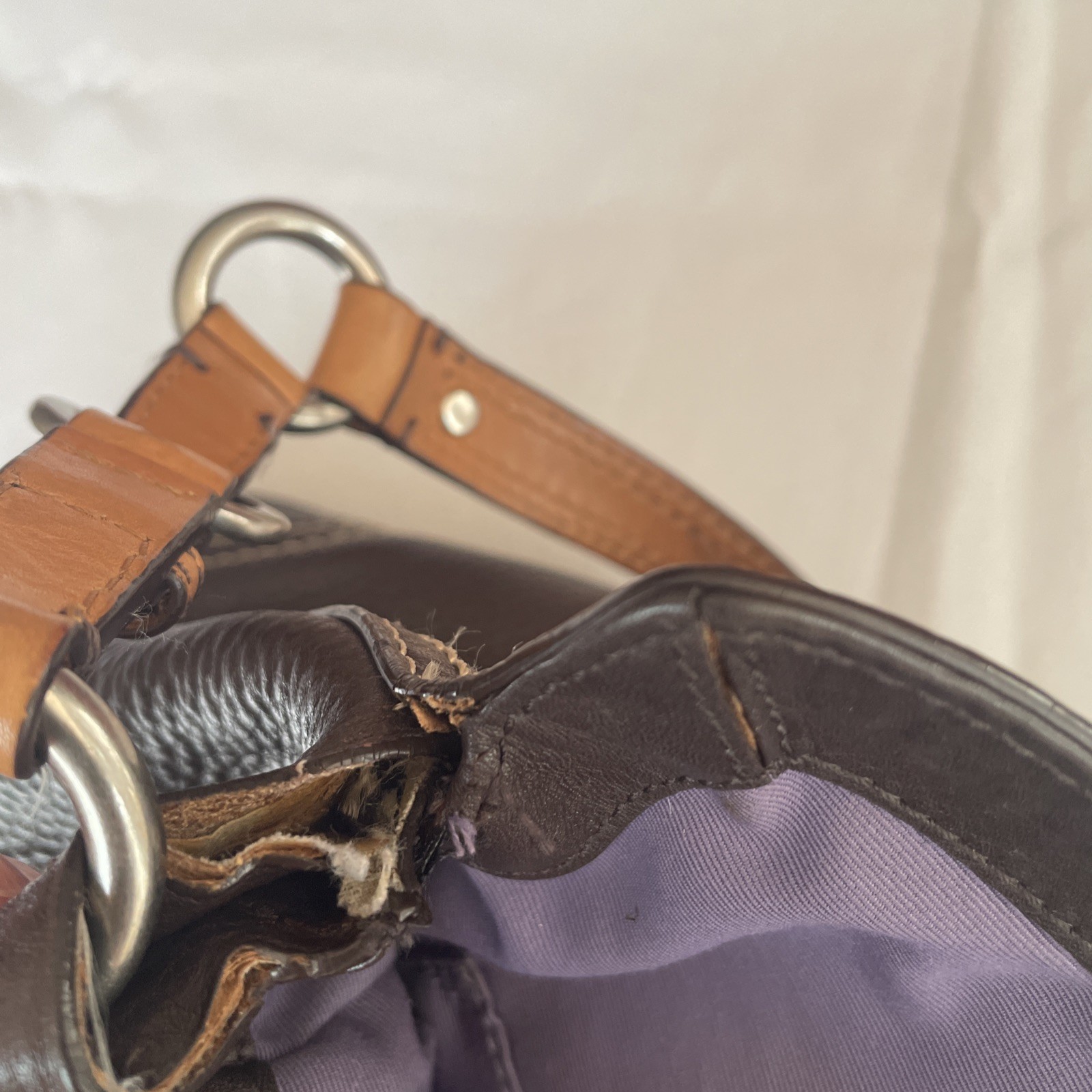 Coach Brown Pebble Leather Chelsea Shoulder Bag Purse F12338 Medium Turn Lock