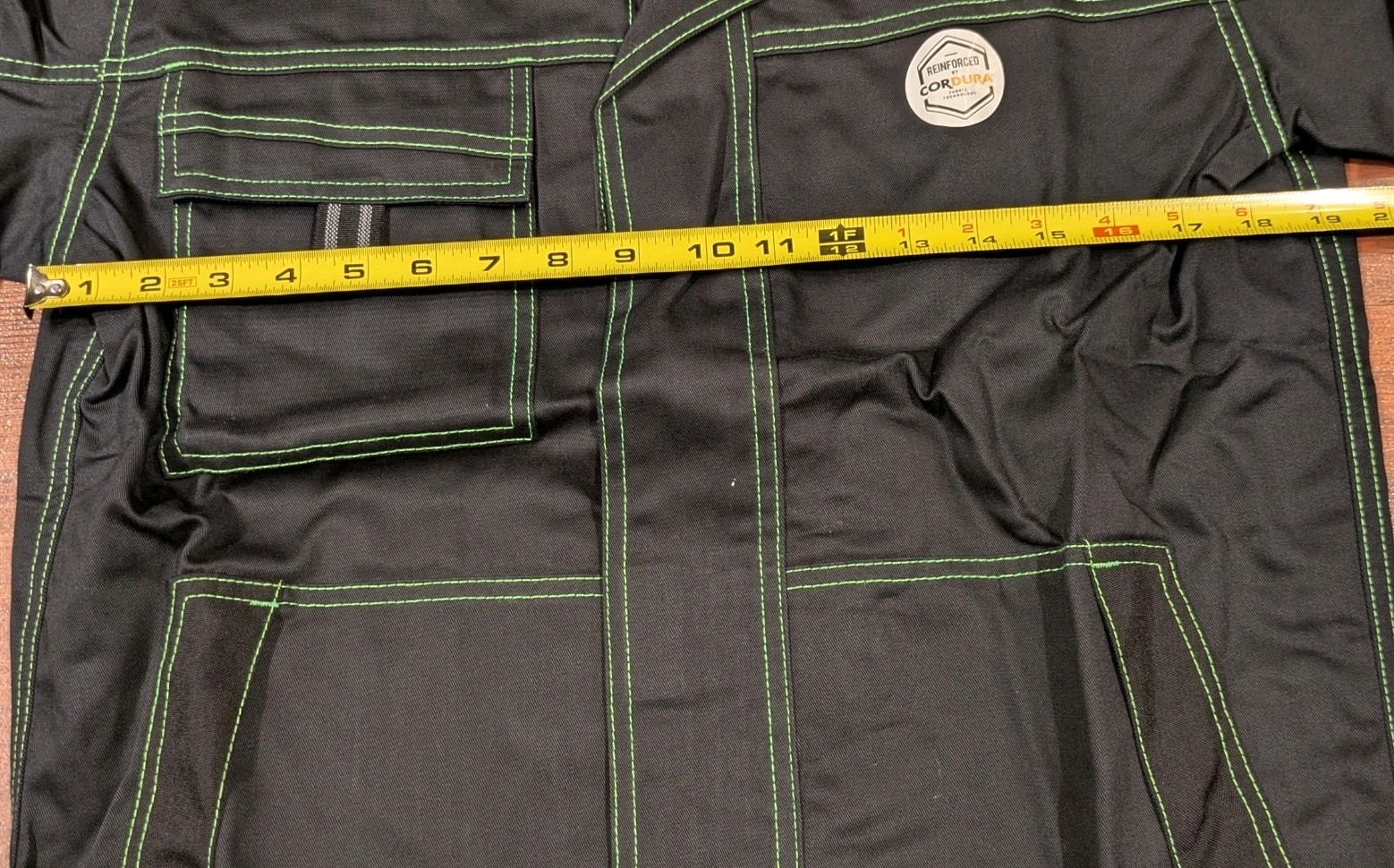 Dickies Cordura Work Jacket Mens Small Black Green Stitch Full Zip Utility NWT