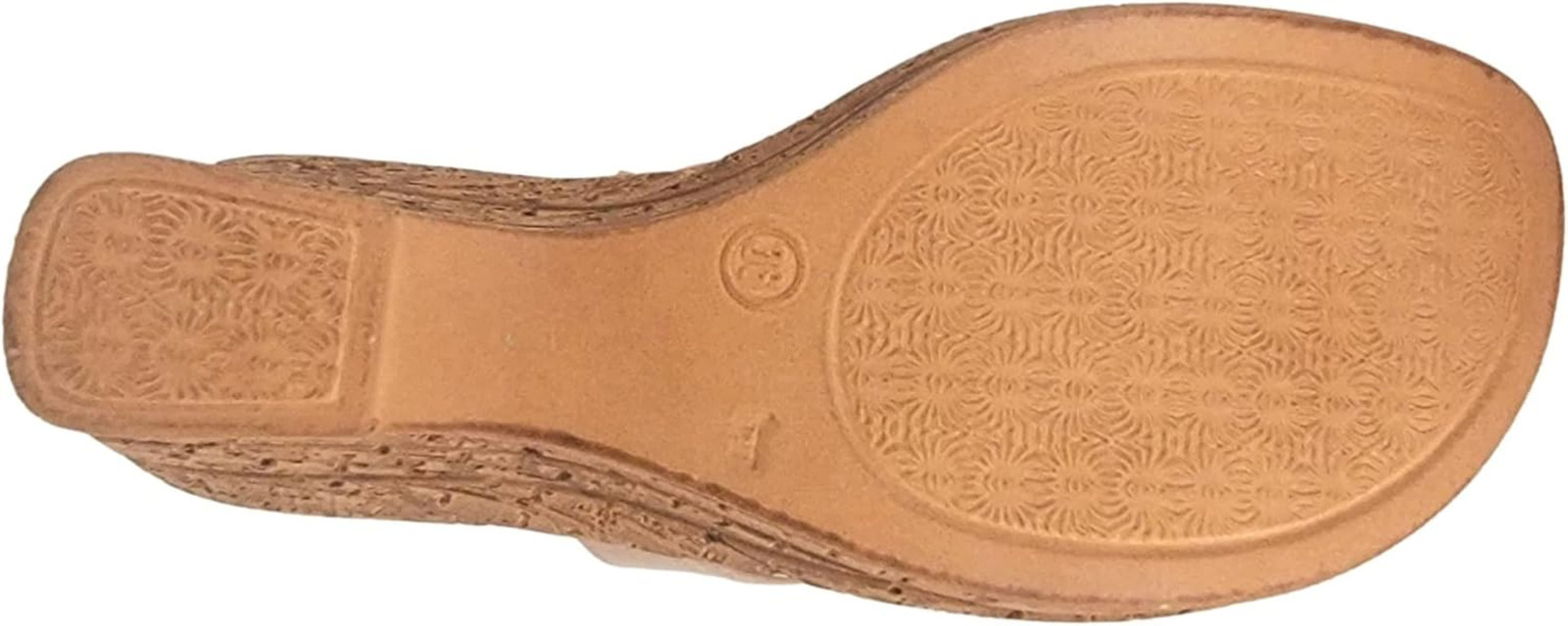Women’s Onex Leather Wedge Slide Sandals Champagne Nude Beige Made in Italy