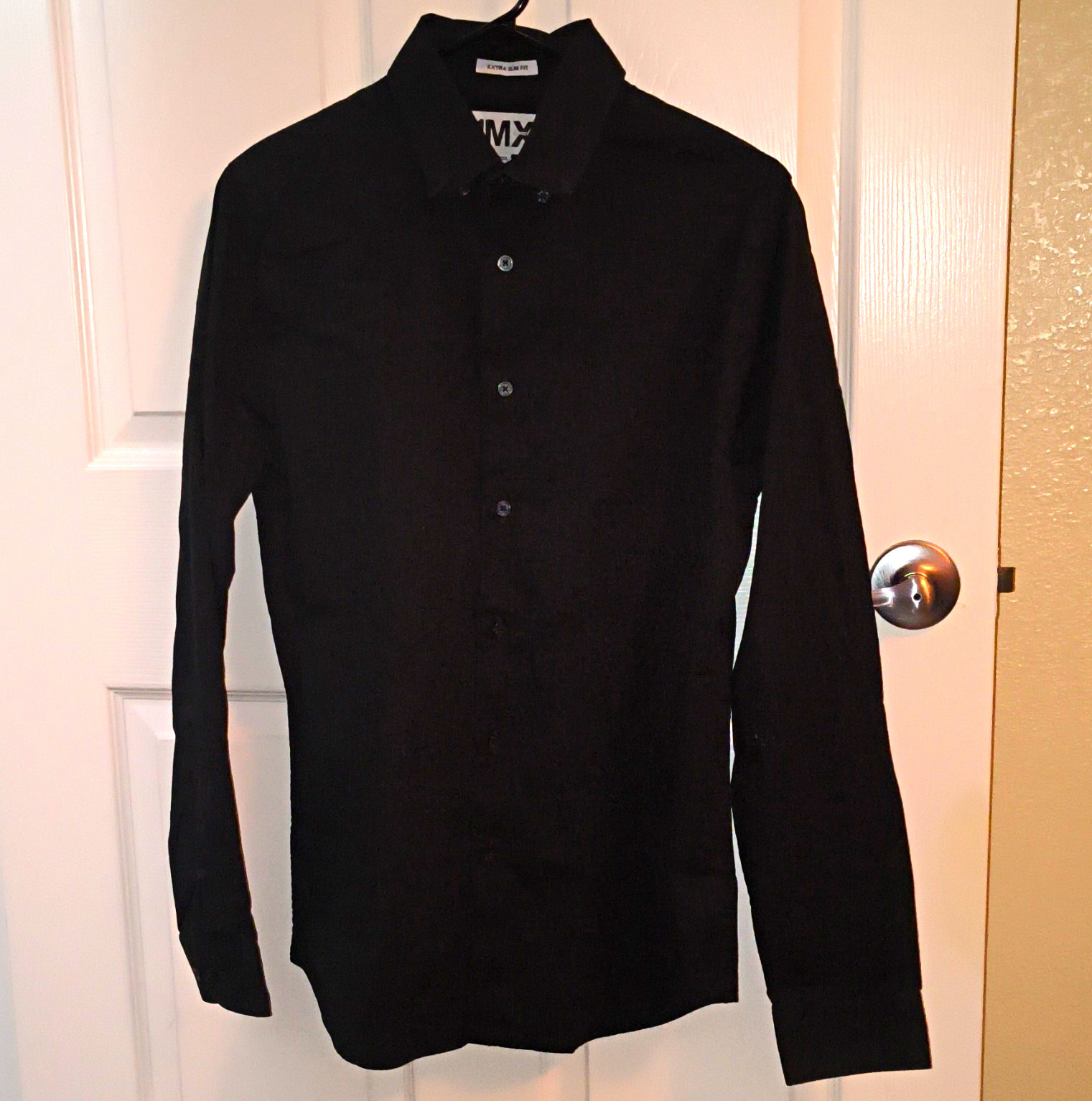 Express Men’s Extra Slim Fit Dress Shirt M 15-15.5 32/33 Cotton Stretch Black