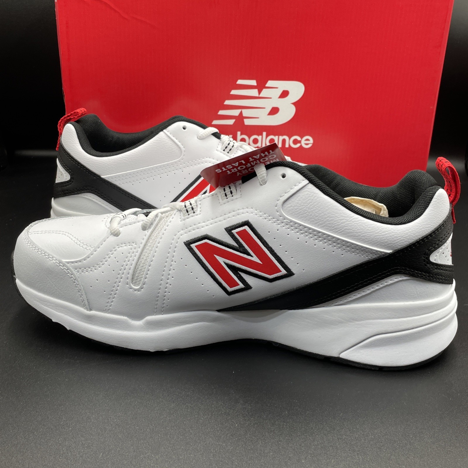 New Balance MX608v5 Sneakers Men’s Size 10.5 4E Wide White / Red MX608WN5