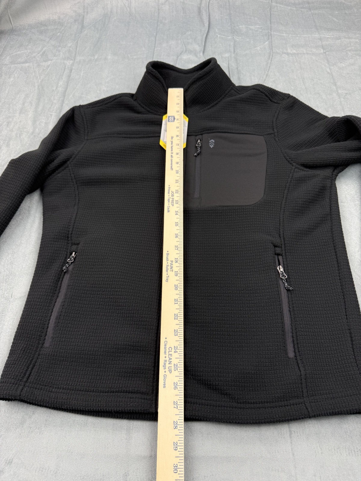Free Country Jacket Men’s MEDIUM Black Fleece Full Zip Pocket 405-M08330S $80