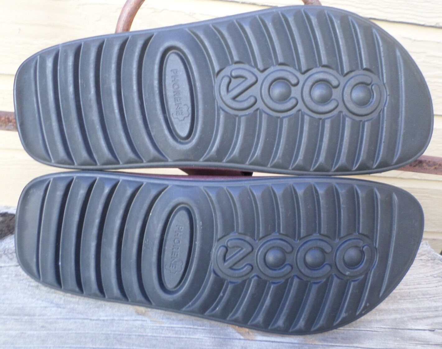 ECCO 2ND Cozmo Bronze Two Band Slide Sandals Women’s 10-10.5 (eur 41)