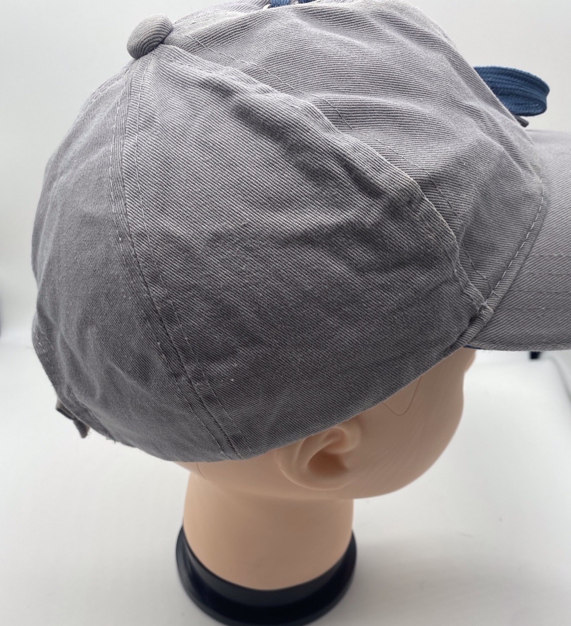 Back Gray/Royal Blue Lace And Trim On Bill. Blemish In Photo On Brim