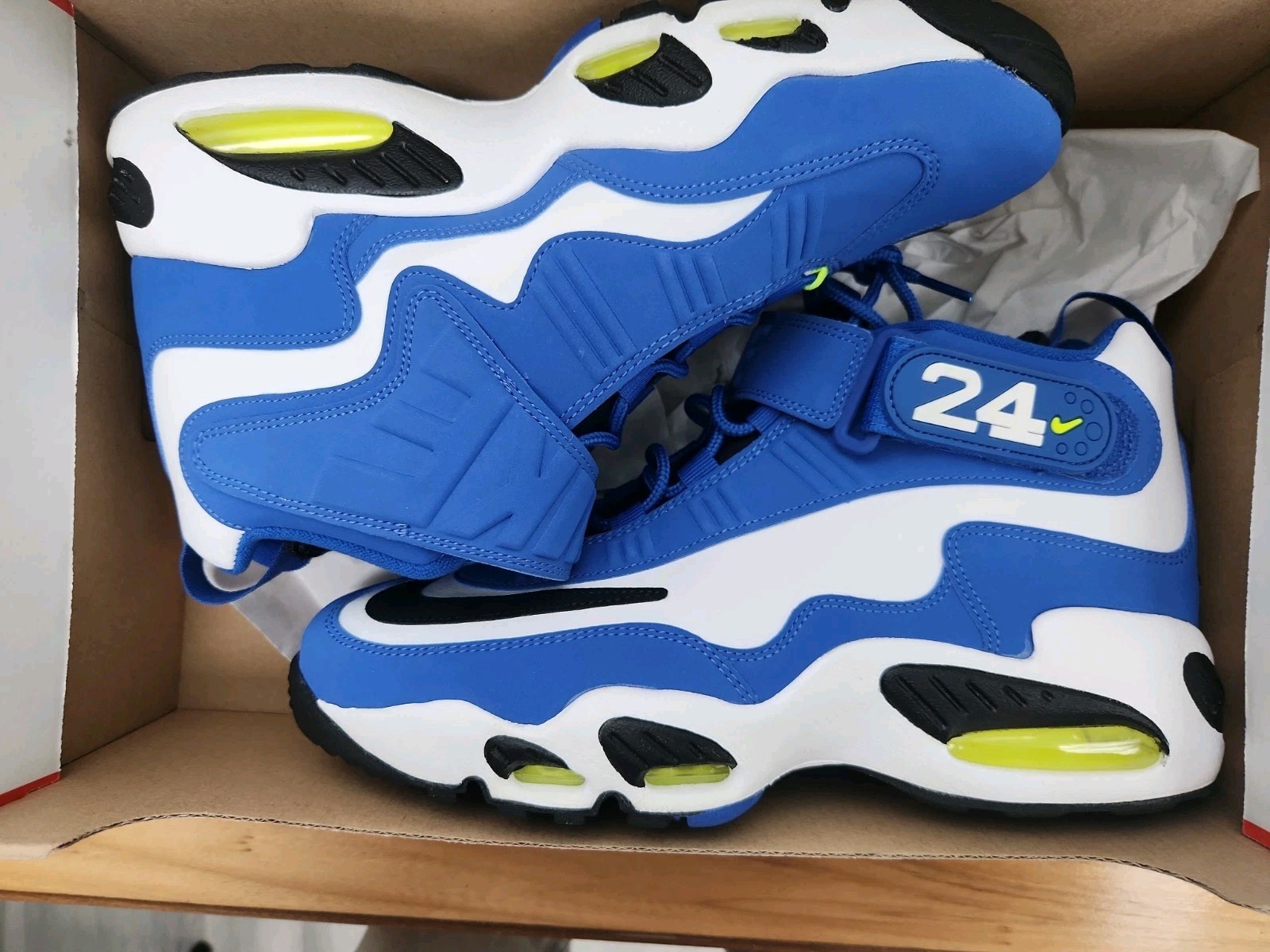 Nike Air Griffey Max 1 Varsity Royal Sz 10 Volt 2021 Retro DJ5161-400 + Jersey
