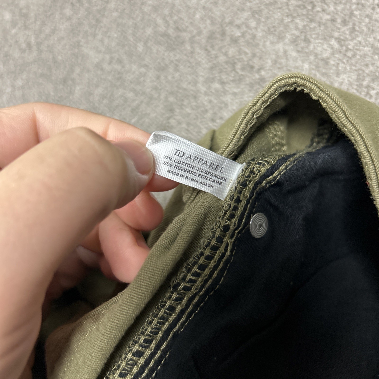 TD Apparel Carlos Ray Slim Fit Tactical Pants Mens 38×30 Green Cotton Spandex