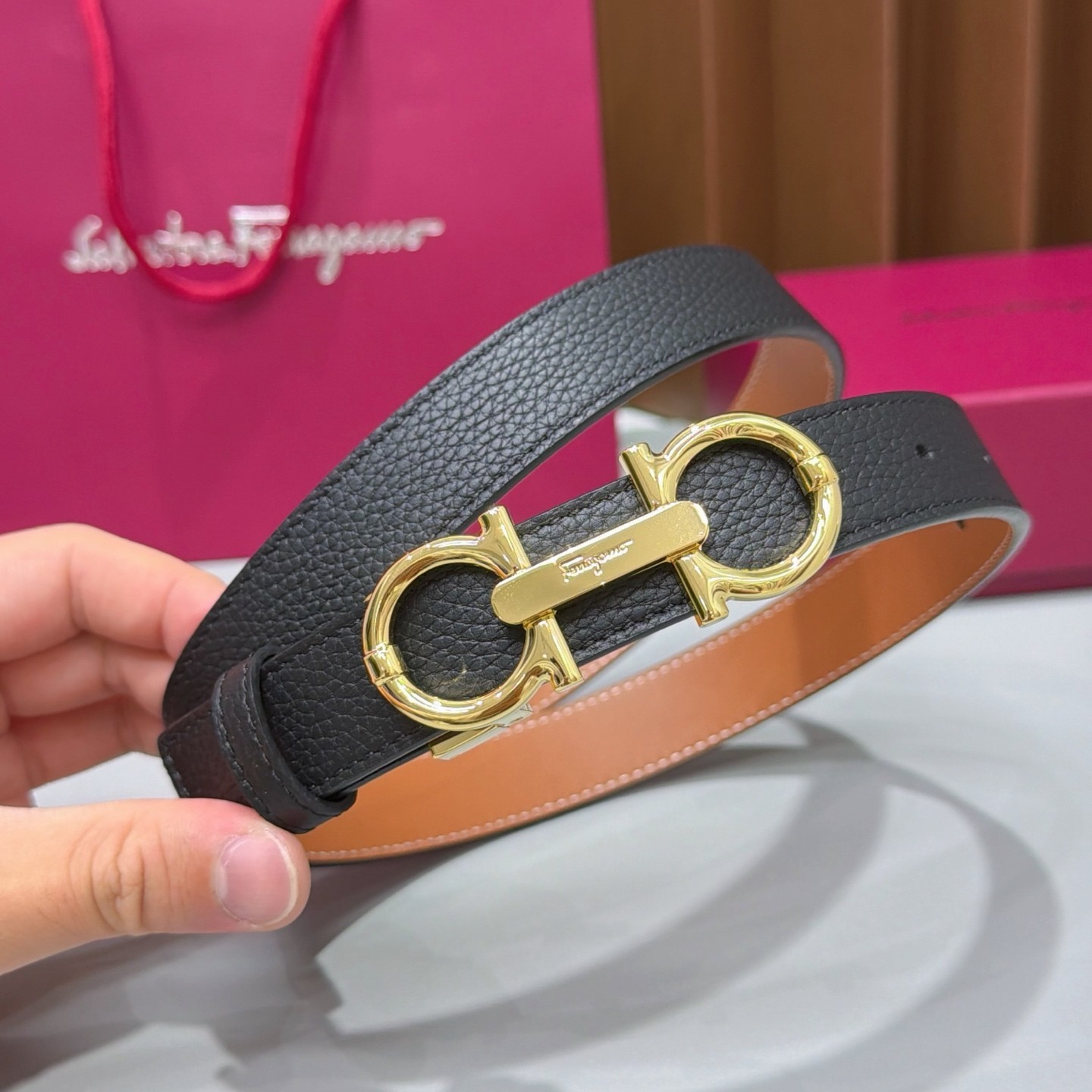 FERRAGAMO Belt women Black width2.5cm/0.98inch Sale