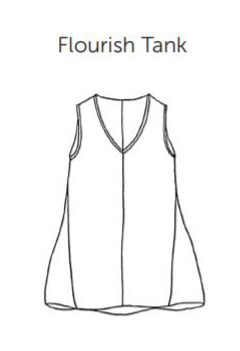 FLAX Designs Linen Flourish Tank 1G NWT PURPLE PRINT