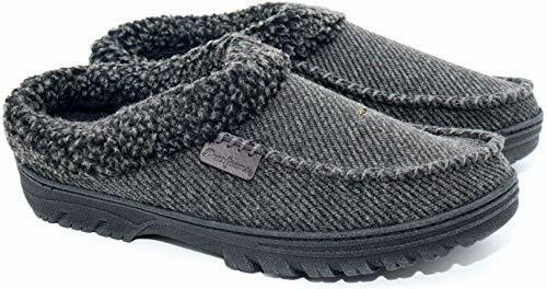 Dearfoams Men’s Slippers Memory Foam Black Sizes 7 8 9 10 11 12 13 14