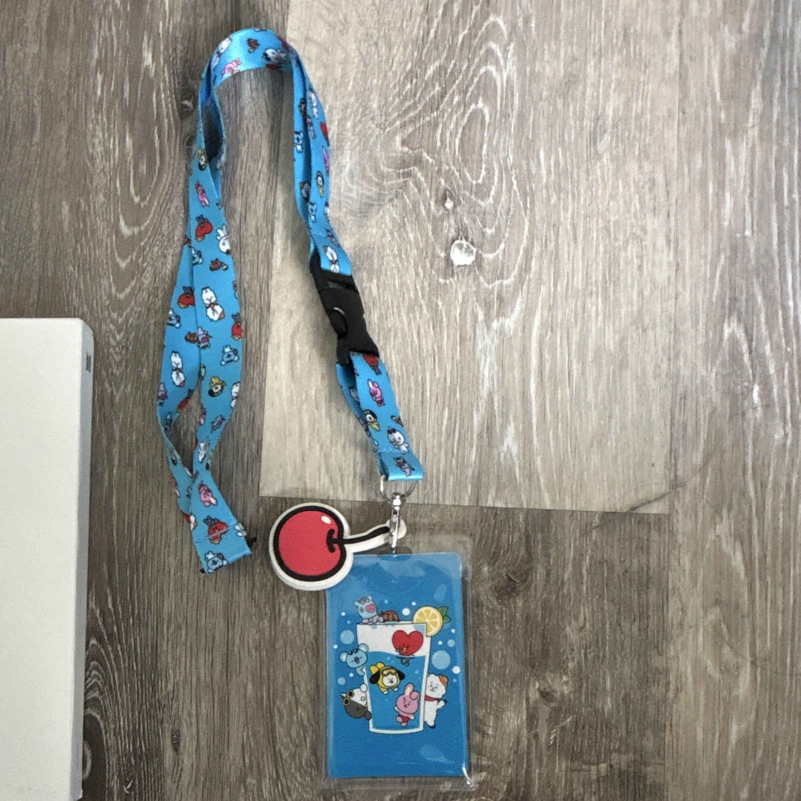 Kirby Blue Cartoon Lanyard with Clear ID/Document Holder, 2-Piece Unisex