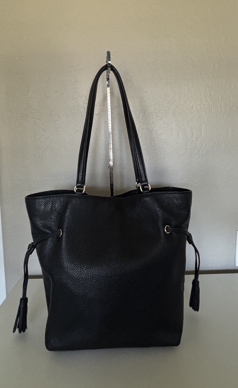 COACH NY City Andy Tote Shoulder Bag Horse Carriage Black Leather CA200